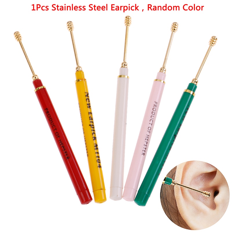 1Pcs Rvs Earpick Ear Wax Pickers Wax Remover Curette Oor Pick Schoner Oor Schoner Lepel Zorg Oor Schoon tool