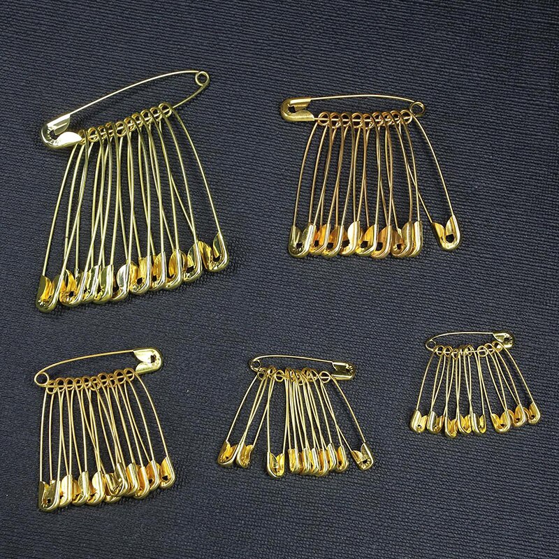 50Pcs/Set Safety Pins Gold Metal Needles Small Brooch Mulit Size Pins For DIY Handmake Sewing Apparel Tools Accessories