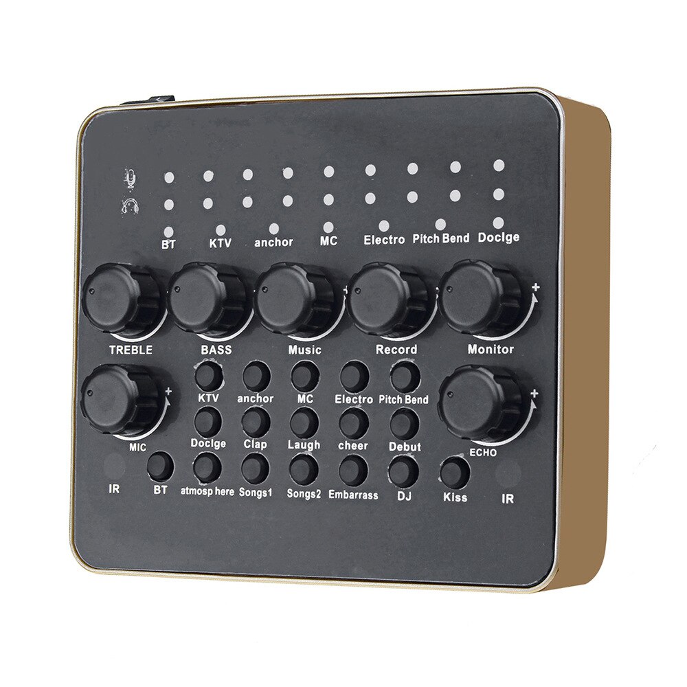 V10 Externe Geluidskaart Set Usb Multifunctionele Leef Microfoon Externe Geluidskaart Voor Headset Telefoon Computer Condensator Microfoon