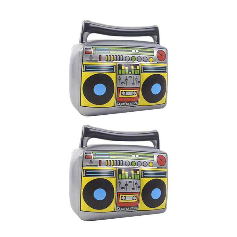 2 Stuks Radio Opblaasbaar Speelgoed Grappig Decoratieve Pvc Muscial Strand Speelgoed Voor Carnaval Outdoor Party Opblaasbare Speelgoed