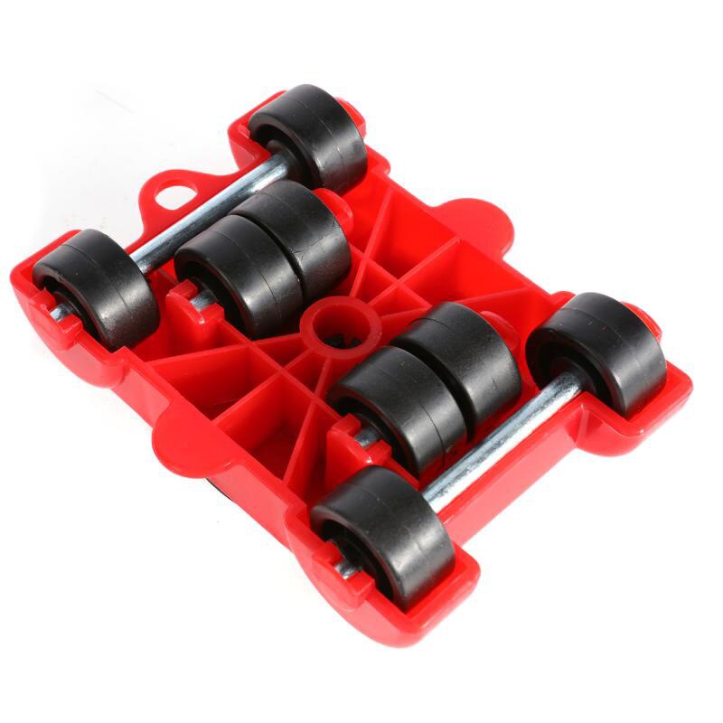 Furniture Mover Tool Set Heavy Stuff Transport Lifter 4 Wheeled Mover Roller with Wheel Bar Moving Device Tool