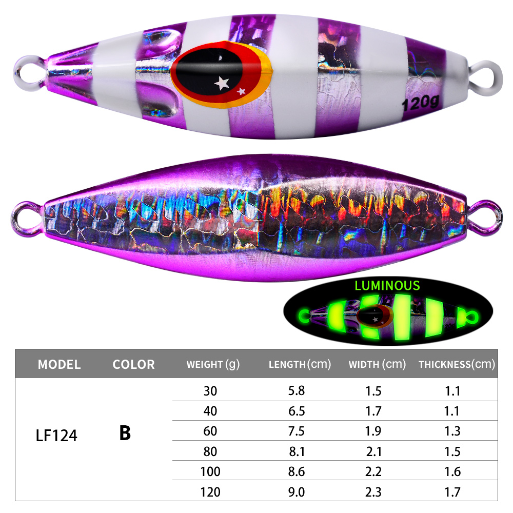 Proberos 1pc glödande metalljiggfiskebete, bioniskt havsbete med realistisk aktion, hållbar långsam jigg för nattliga fångster: 40mm / Gul