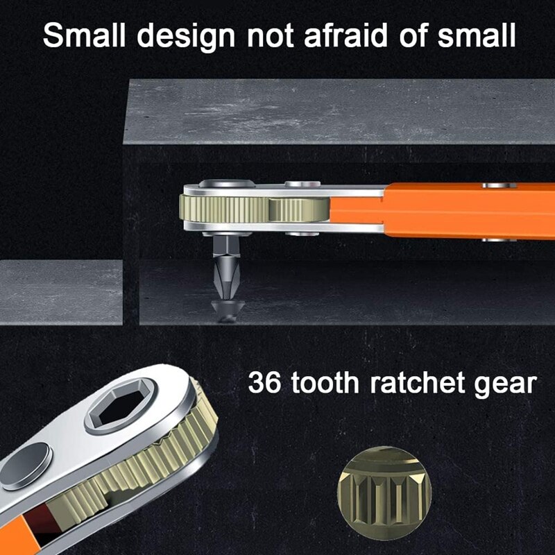 Magnetic Screwdriver Set, 11 Pieces, 110 mm, Mini Ratchets and with 1/4 Inch, 10 Models, Screwdriver Bits