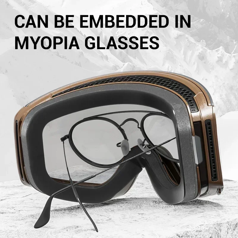 KAPVOE Photochromic Ski Goggles Double Layers Lens Anti-fog UV400 Ski Glasses Winter Sports Skiing Snowboard Men Women Snow