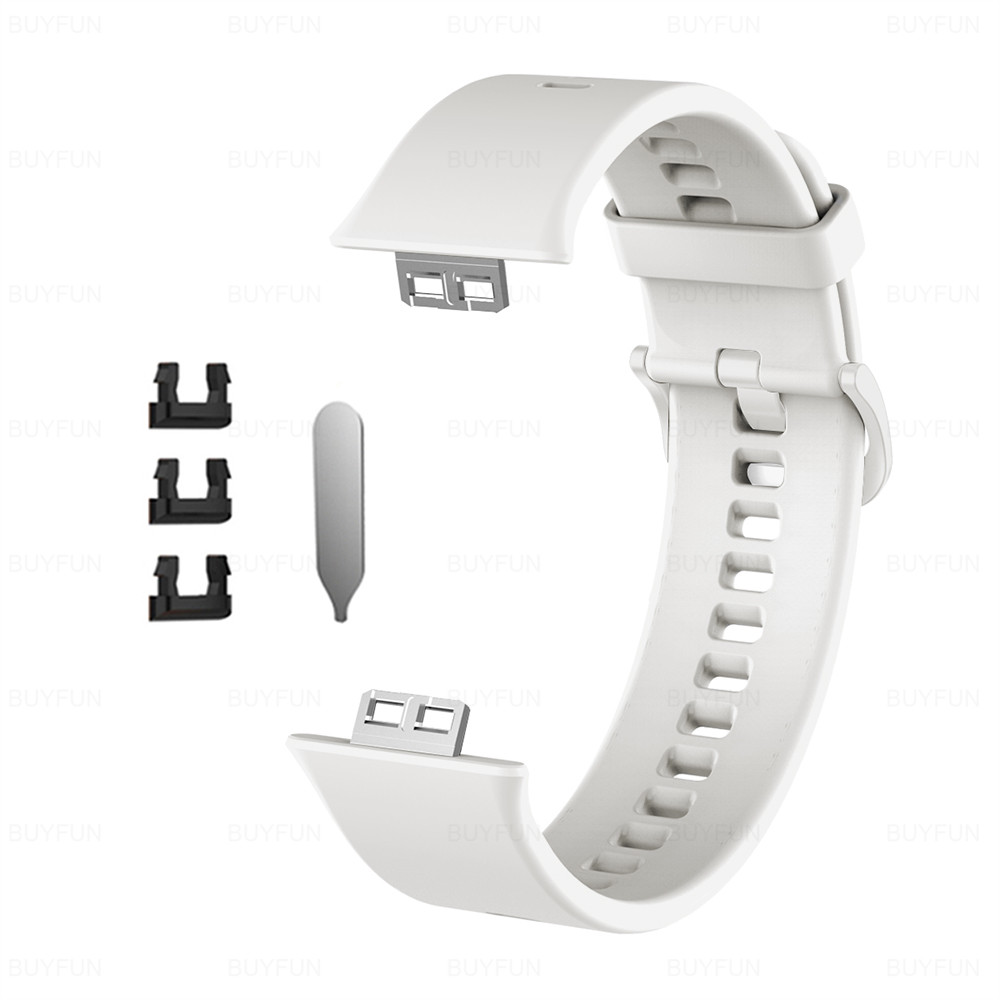 Gummirem til huawei watch fit smart armbånd armbånd udskiftning sport på hauwei watchfit strapas smart tilbehør: Hvid