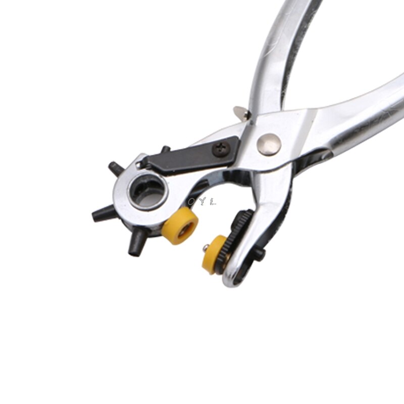 Leather Holes Punch Pliers Tool Heavy Duty Revolving Belt Hand Pliers Eyelet use for Leather, Paper, Plastic