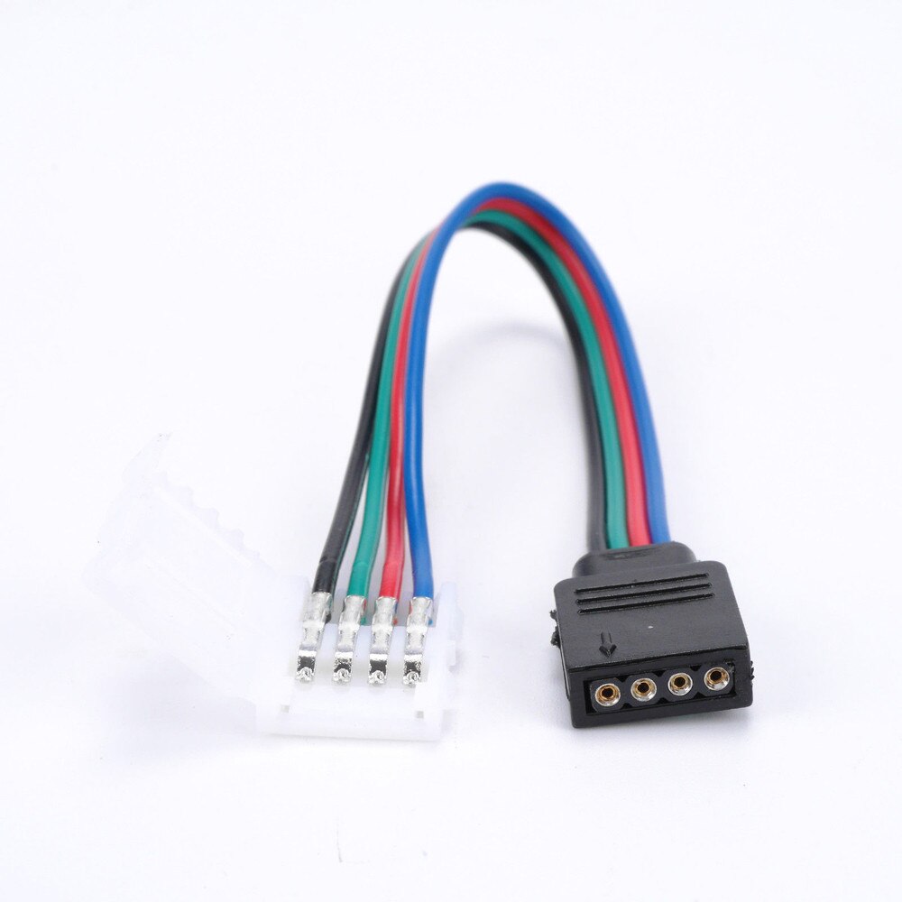 10 Pcs 10Mm 4 Pin Mannelijke Vrouwelijke Pcb Connector Kabel Voor Rgb 5050 3528 Led Strips Controle Kabel Voor led Strip Verlichting Tape Lint X2