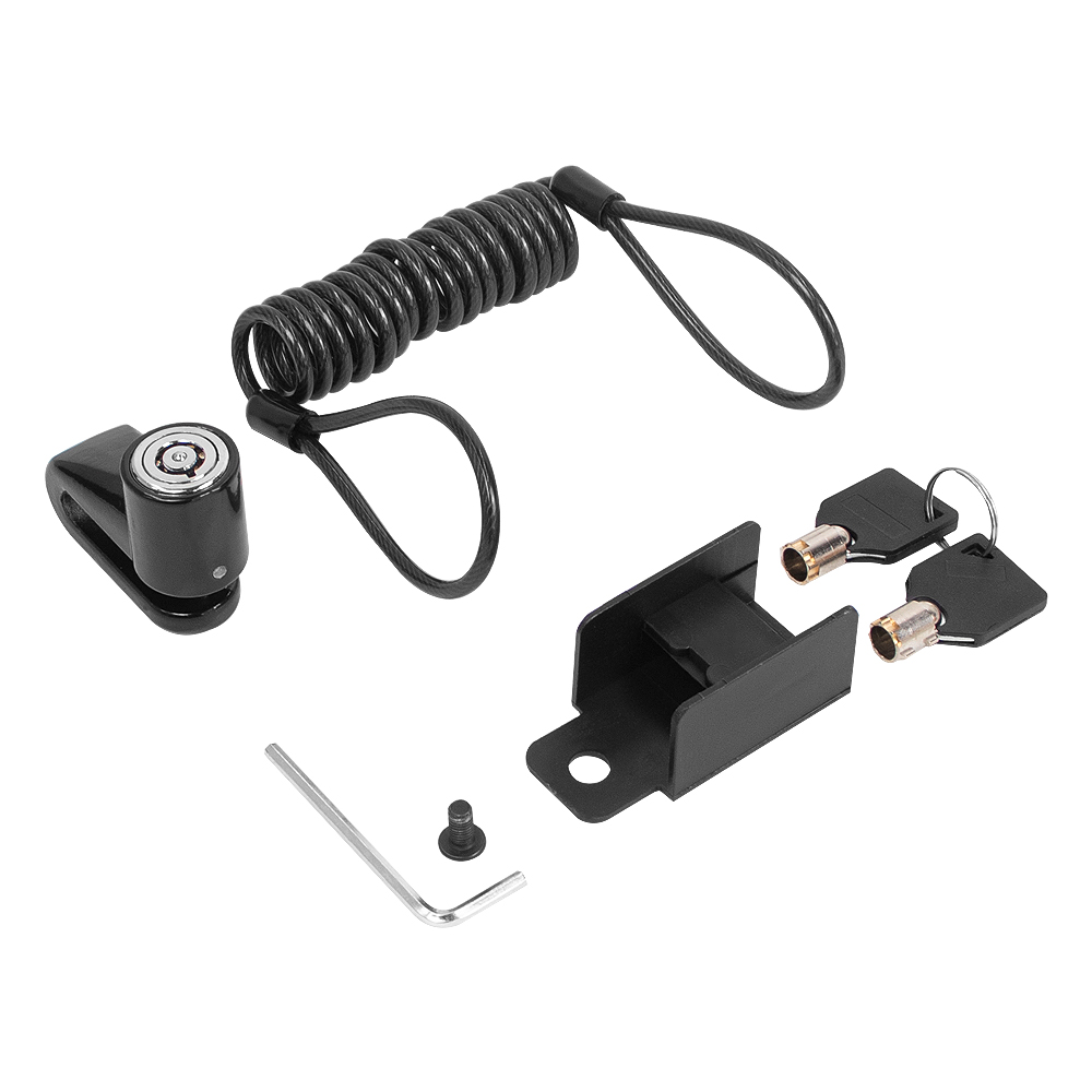 Verrou universel antivol pour Rotor de frein à disque, pour Xiaomi M365 Pro Pro2 Mi3, Scooter, vélo, moto, verrouillage de sécurité, rappel à ressort: Black
