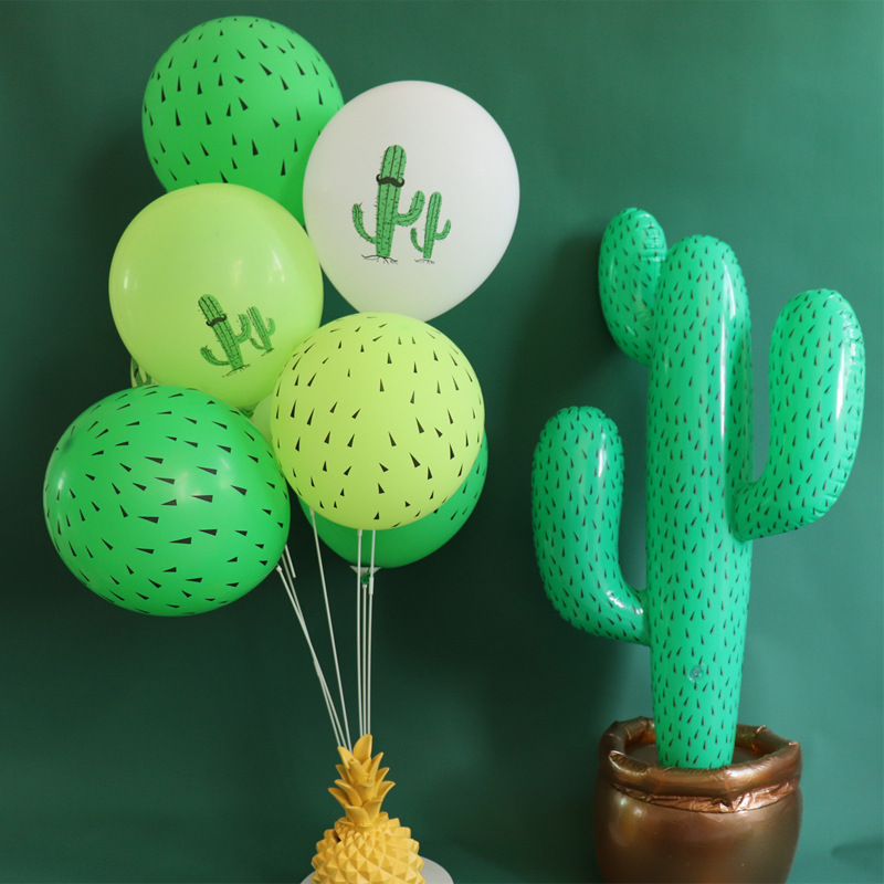 10 stk / parti kaktus latex print balloner helium luft bolde børn soveværelse sød dekoration bryllupsfødselsdag dekorative ballon