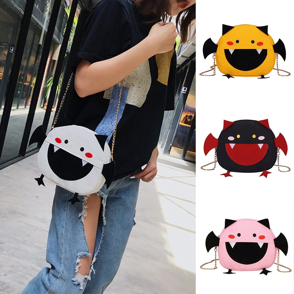 Women's Cartoon Devil Crossbody Bag Chic Shoulder Bag Phone Change Bag large capacity casual Cartoon bag