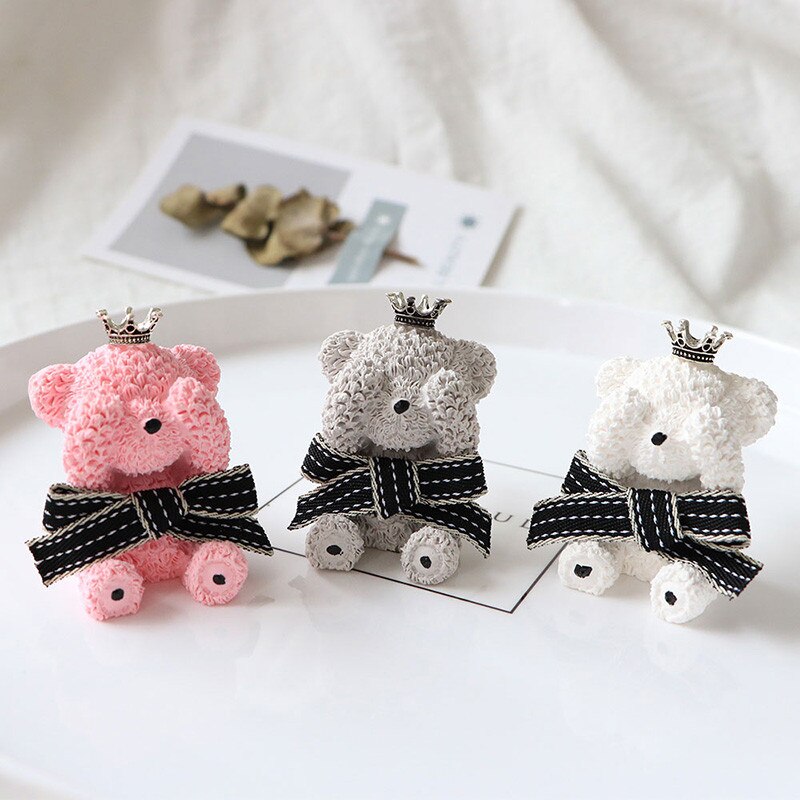 Wnętrze automatyczny wyświetlacz deski rozdzielczej ozdoby miś ornament ekologiczny zapach gipsowy odświeżacz powietrza uchwyt samochodowy widżety