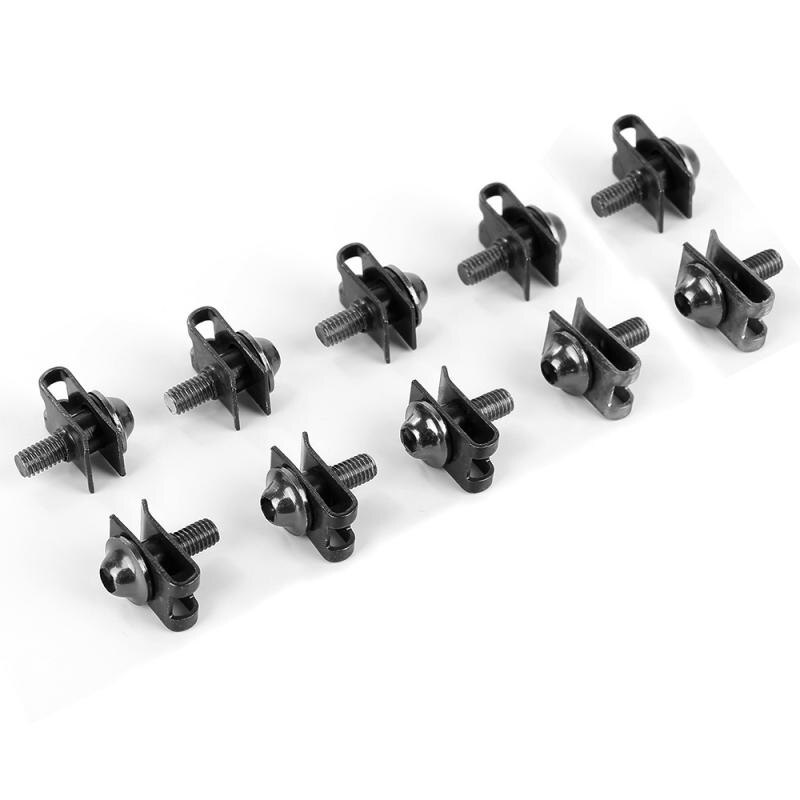 Tornillos de carenado de M5 multicolor para motocicleta, Clips de sujeción de velocidad, tornillos y tuercas de Metal, accesorios para Moto, 10 piezas, 5x16mm: 01