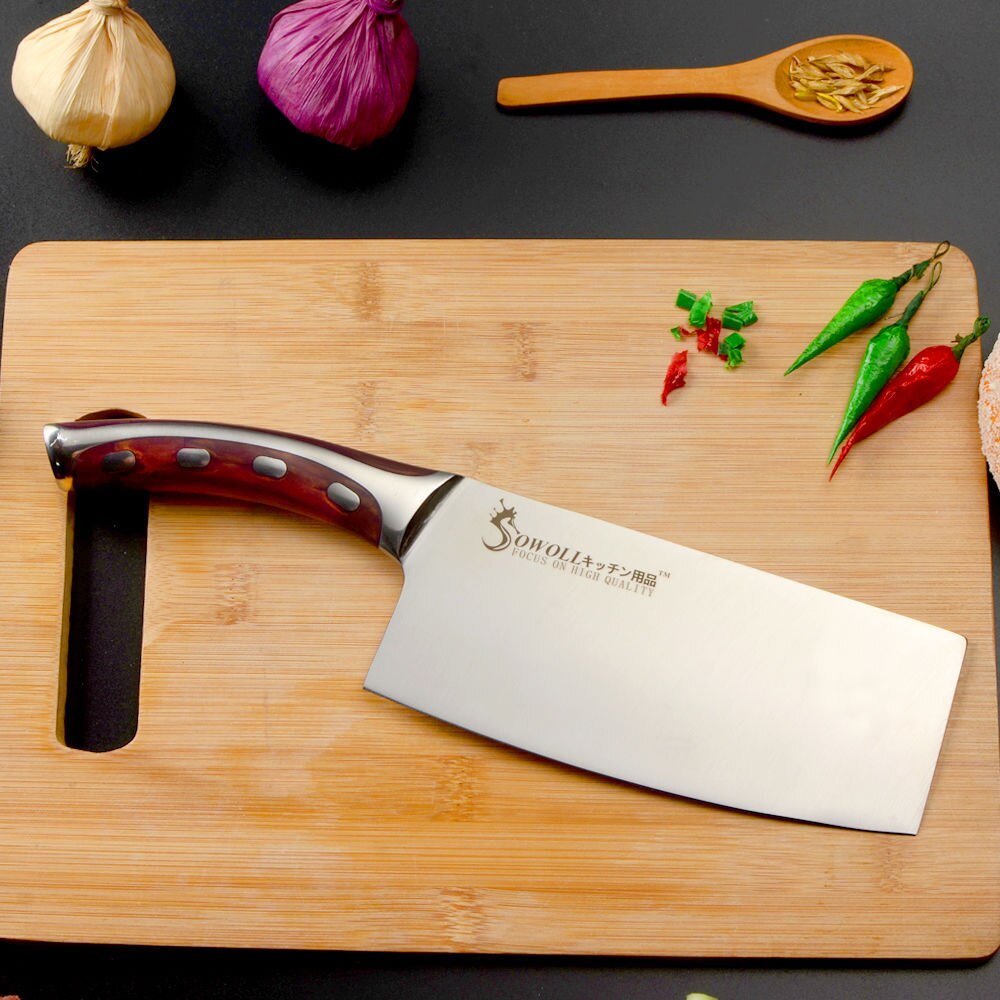 3Pcs/Set Chinese Chef Knife Set Stainless Steel Utility Kitchen Knife Meat Fish Vegetables Slicing Sharp Kitchen Knives Set