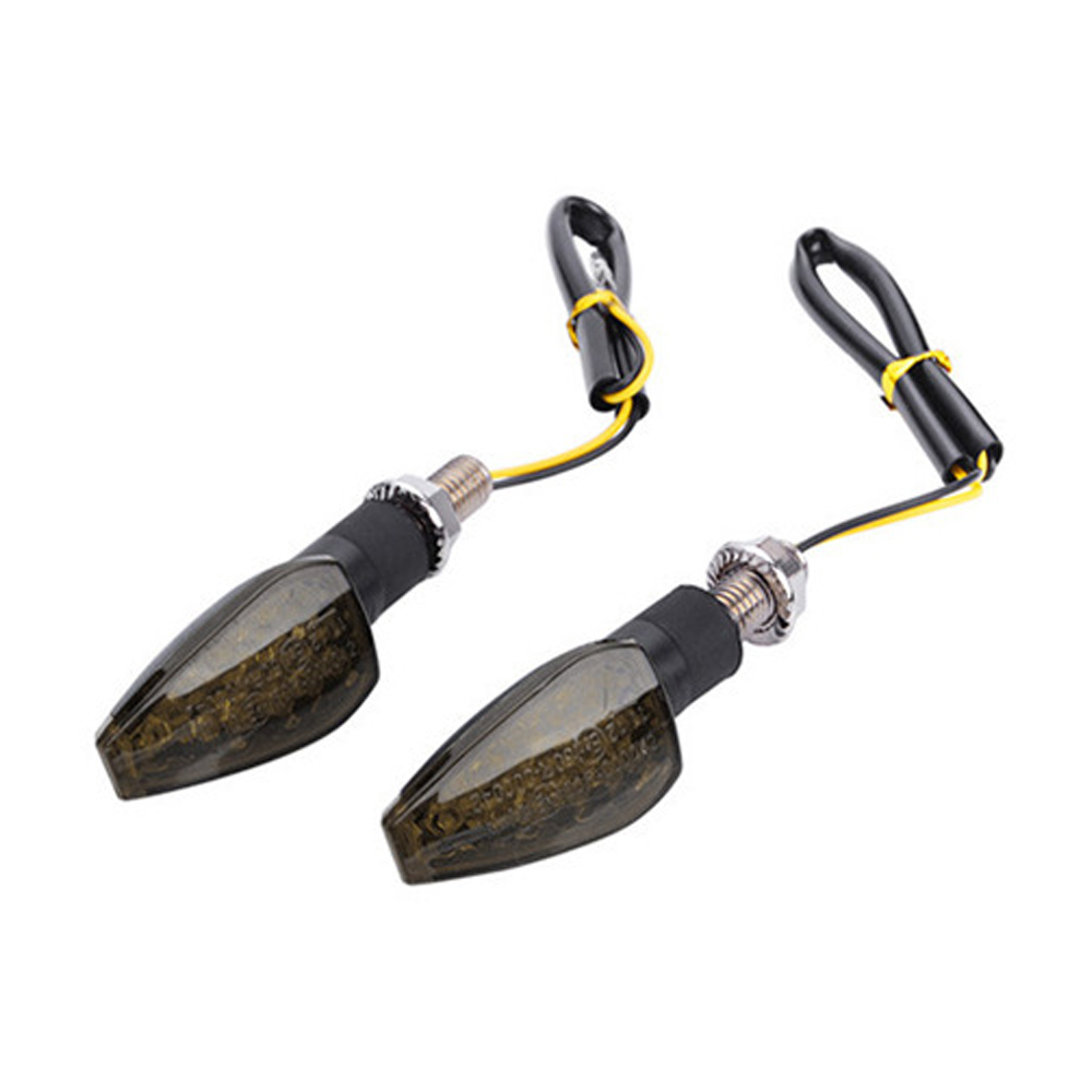 Intermitentes LED para motocicleta, indicador intermitente E50 Mark para Kawasaki Z900 Honda Msx 125 Dax GSXR 600 K7: Brown Case