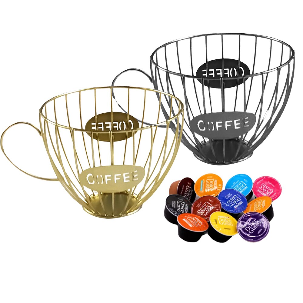 Porte-tasses à café en forme de tasse, porte-dosettes, organisateur de stockage de capsules creuses pour le comptoir, Panier de Rangement