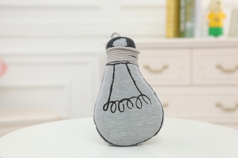 D lampe pære måne modell baby pute baby hodestøtte reir pute natt lysende tilbehør for småbarn soverom pute: Lampepute