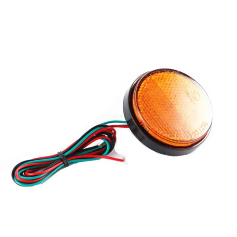 Motorcycle LED Round Brake Turn Signal Stop Tail Lights Reflectors Scooter Dual Sport Bike Cruiser Bobber Chopper: Gold