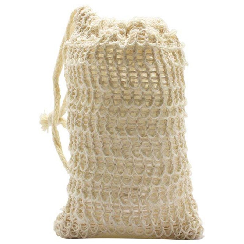 Newest 30 Pack Natural Sisal Soap Bag Exfoliating Soap Saver Pouch Holder