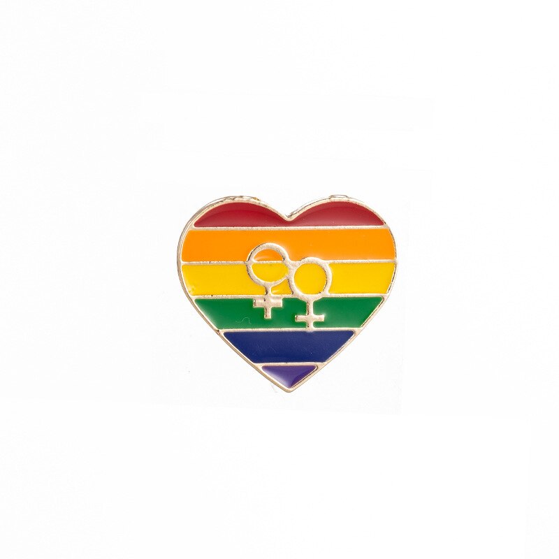1Stck LGBT Stolz Regenbogen Herz Tasten Geschmack Abzeichen Homosexuell Lesben Symbol Stift Liebe Ist Gleich DIY Bekleidung NäHenne Zubehör: A