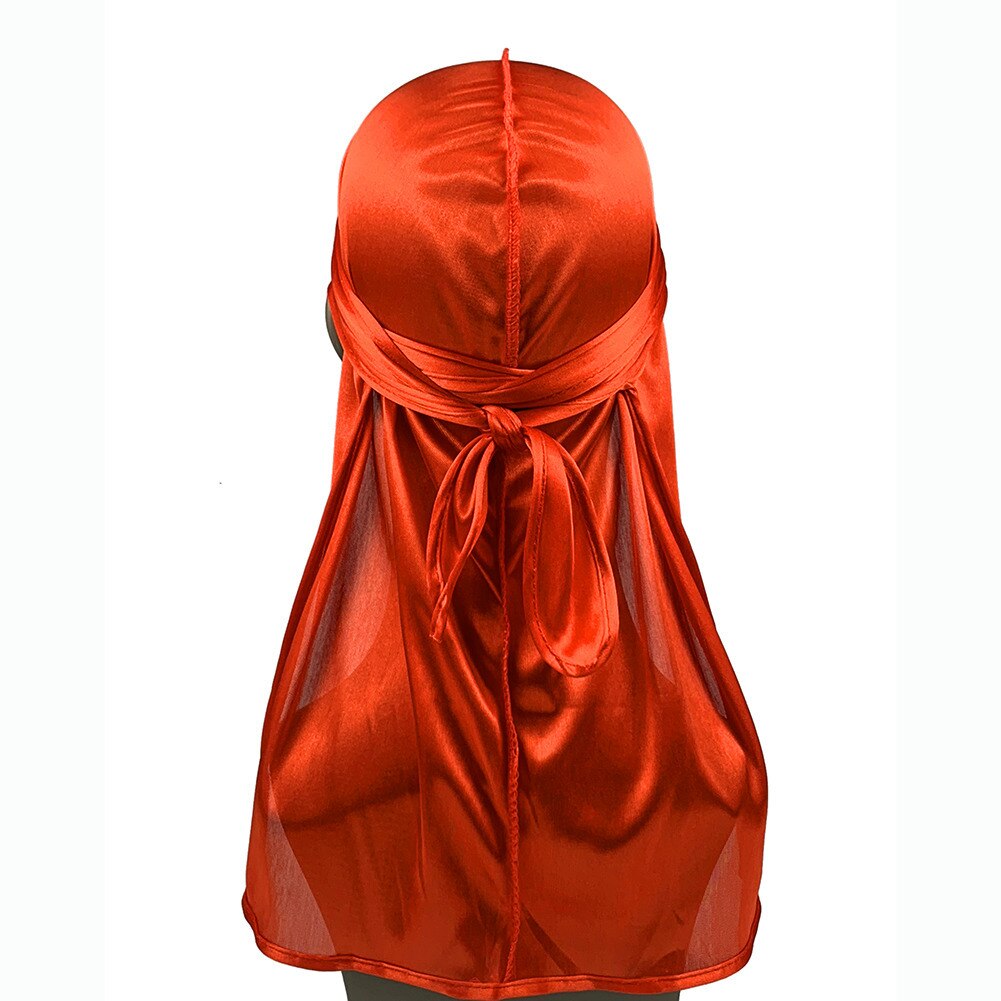 Bonnet de nuit en Satin Invisible pour femmes, accessoire de en soie, Long, plat: Rouge
