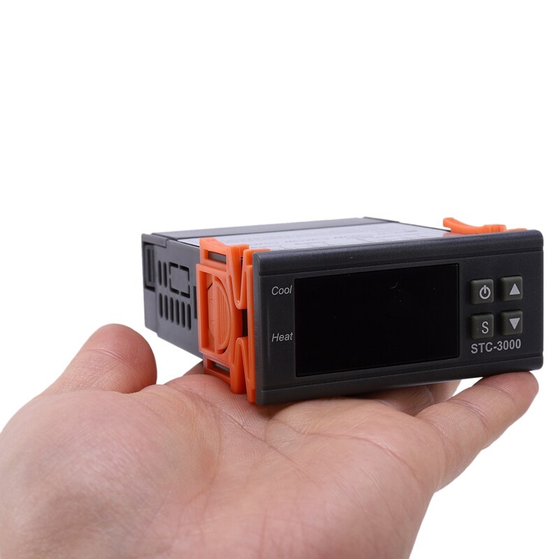 Stc-3000 Led Digitale Temperatuurregelaar Thermostaat Verwarming Cooling Sensor Vochtigheid Meter