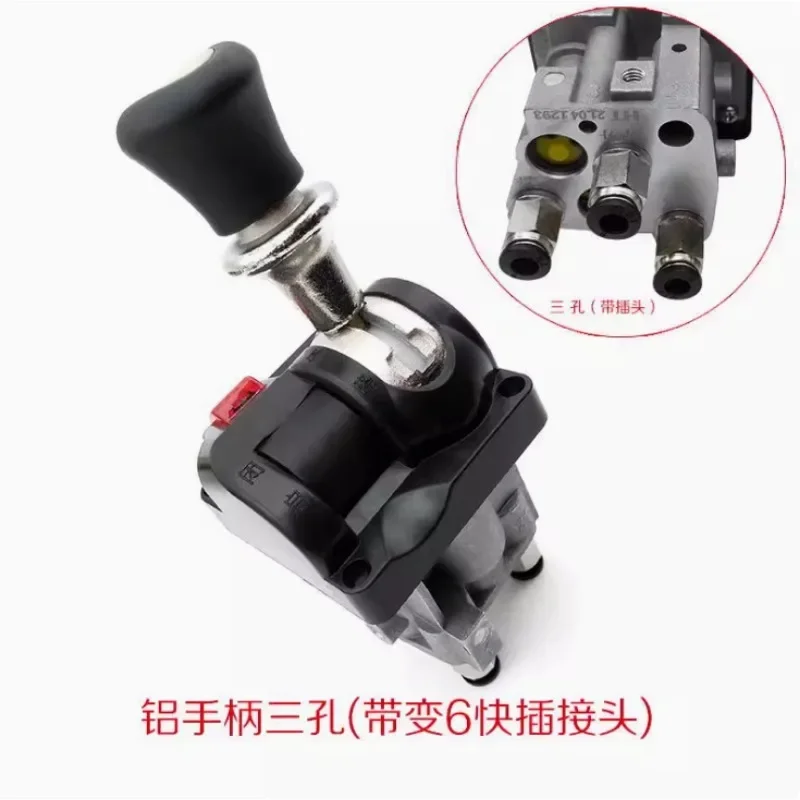 3 Gaten 4 Gaten Hefklep Zware Vrachtwagen Accessoires Hydraulische Regelklep Residu Dump Langzaam Verlagen Handmatige Schakelaar 1Pc: Rood