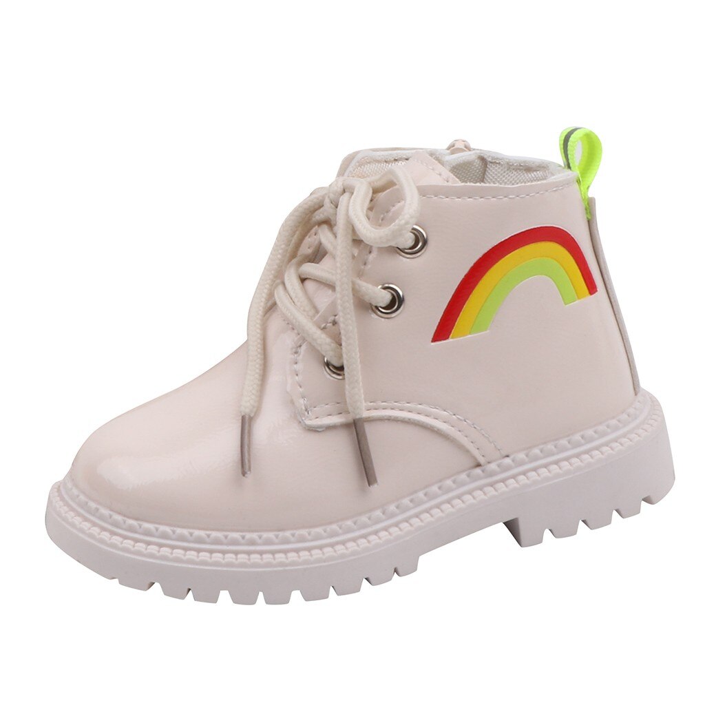 2019 outono inverno botas do bebê da criança arco-íris esporte zip botas curtas crianças meninos meninas botas meninas meninos esporte botas sapatos: WH / 7,5