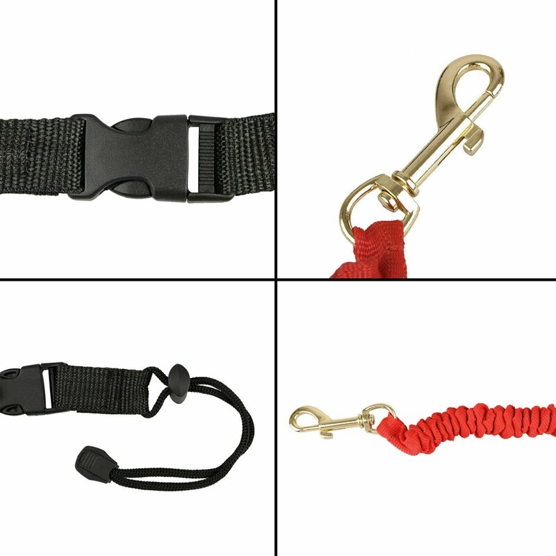 2 Stuks Kajak Peddel Leash Lanyard Veiligheid Staaf Lanyard Hengel Pole Vaste Leash (Rood)