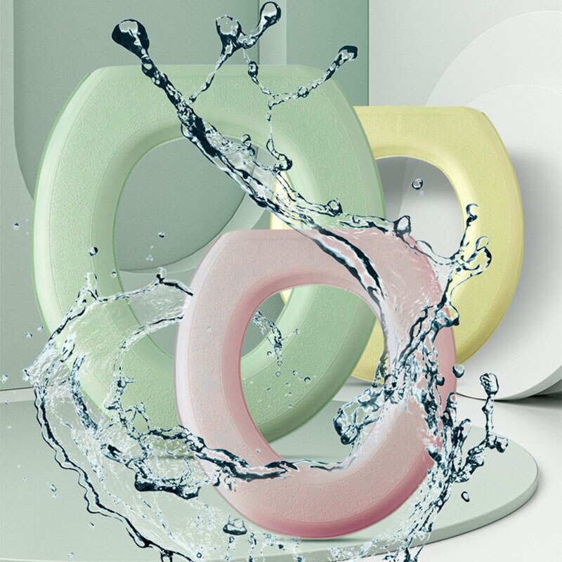 Winter Toilet Seat Cover Warm Waterproof O-shape Pad Closestool Mat Foam Soft Household Toilet Seat Cushion Bathroom Accessories