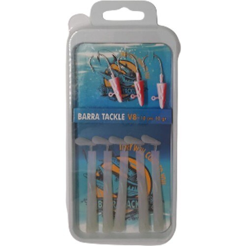 Barra Tackle V8 Silicone Bait 10 cm 10 g Red Head Glow