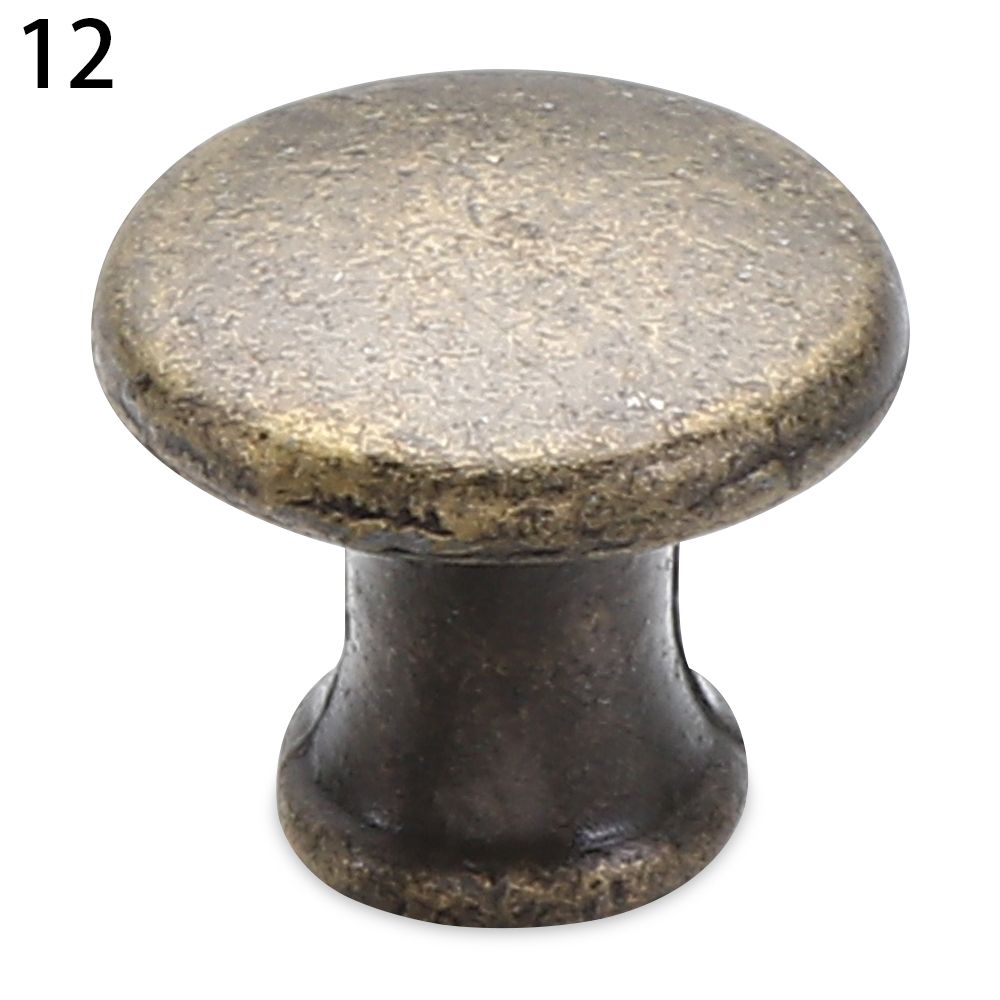 Boutons de poignée en forme de champignon Antique, rond, pour armoire, tiroir, armoire, vis, composant matériel de meuble de garde-robe, 1 pièce: 12