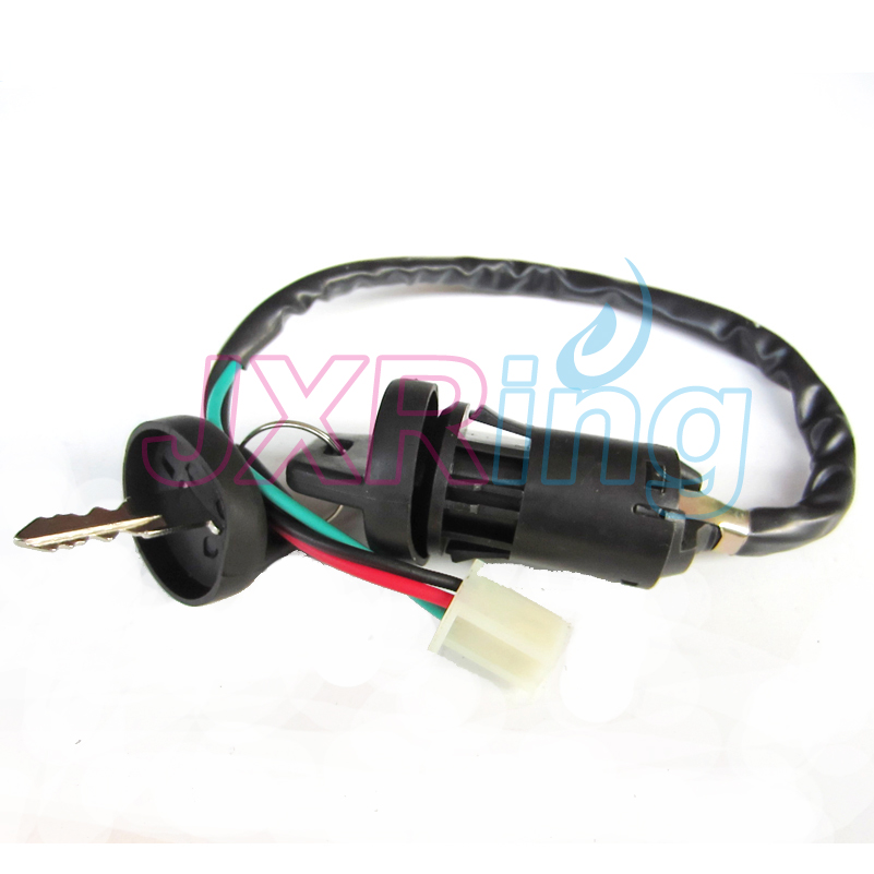 Universal Motorcycle ATV Ignition Switch Lock Key with Dustproof Cap 4 wires dirt bike pit bike for Motor Moped Buggy motorcycle