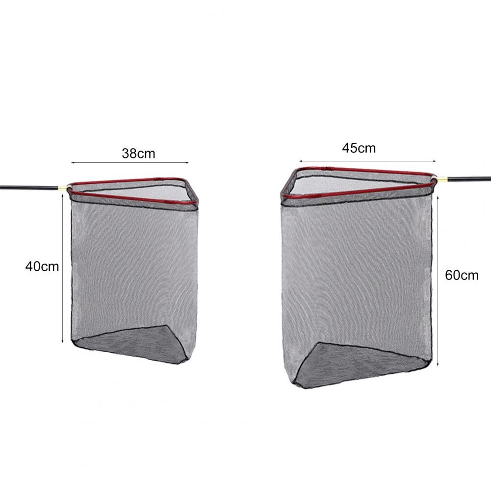 40/60Cm Nylon Visnet Inklapbare Vissen Tools Verdiept Driehoek Inktvis Vissen Dip Net Zonder Hengel Landing dip Netto