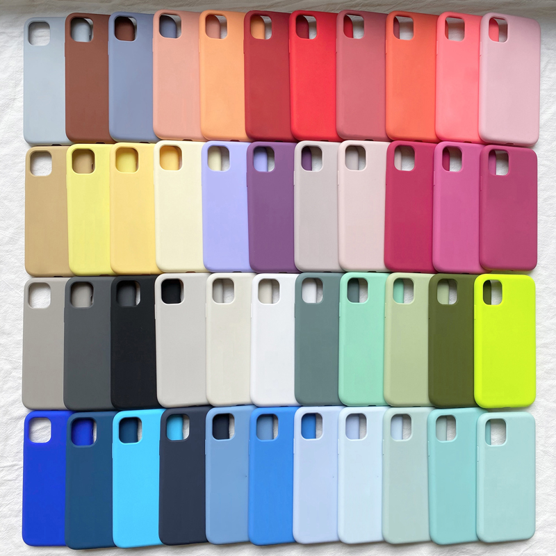 Silicone Case For IPhone 12 11 Pro XS Max XR X Case For Apple IPhone 7 8 Plus SE 2020 360 Official Full Cover Original