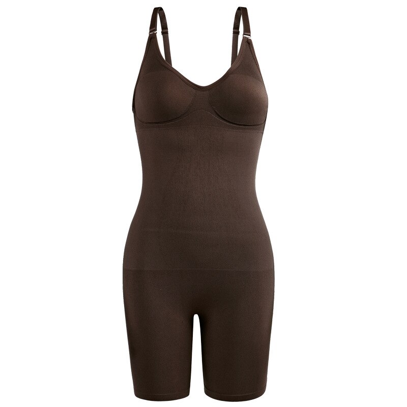 Body moldeador sin costuras para mujer, ropa moldeadora de cintura adelgazante, realce de glúteos, corsé reductor: Coffee / S-M