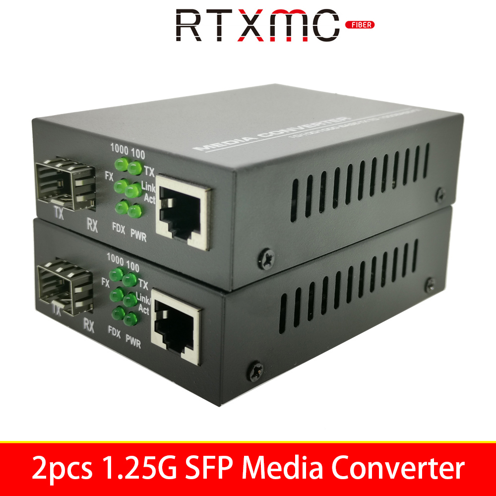 1Pair 1.25G SFP Module SC LC BIDI DDM 1000M SingleMode 20KM Media Converter Transceiver OpticalFiber FTTH Switch POE MC 1G Gigab: SFP Media Converter