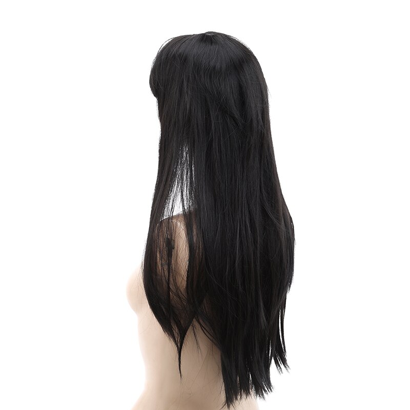Synthetic Drawstring Ponytail Hairpieces Clip In Hair Extension For Women Bangs Hair Natural Long Straight Hair False Hair: Natural black hair
