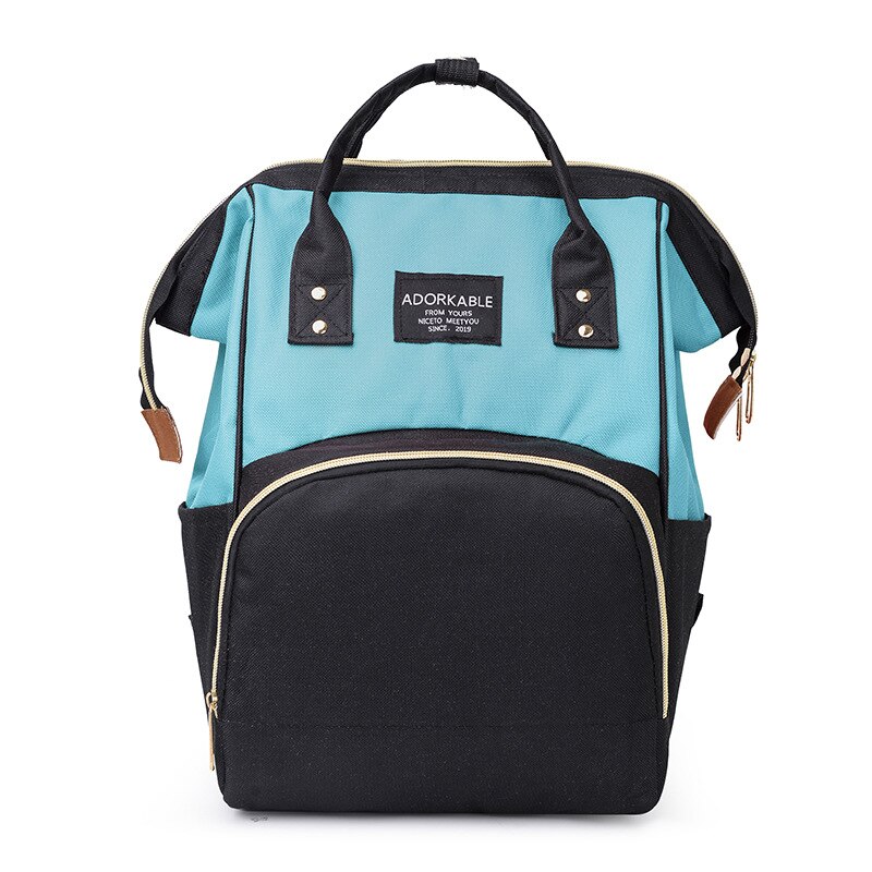 Rugzak Mode Koreaanse Stijl Luiertas Multifunctionele Grote Capaciteit Tas Mother 'S Bag Zuigfles: Black Green