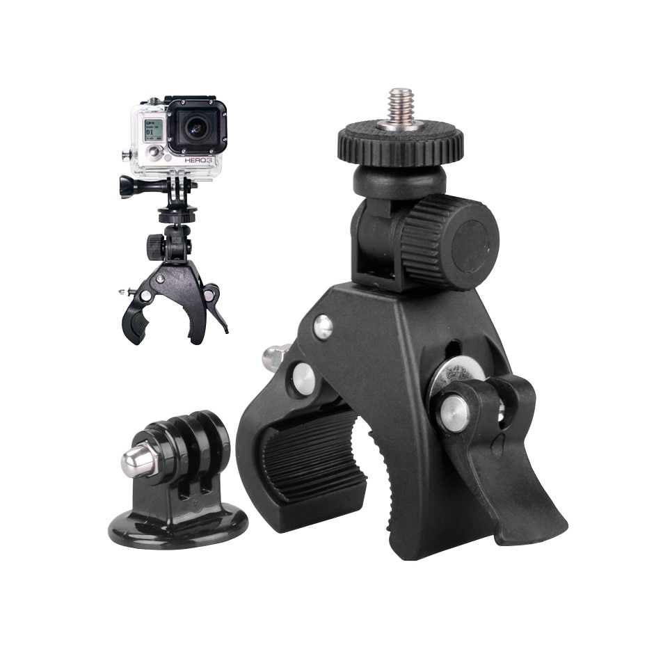 Fiets Motorfiets Handlebar Clamp Mount Go Pro Camera Houder Clip Fietsen Accessoire voor Go pro Hero 5 6 4 4K Camera Houder Clip