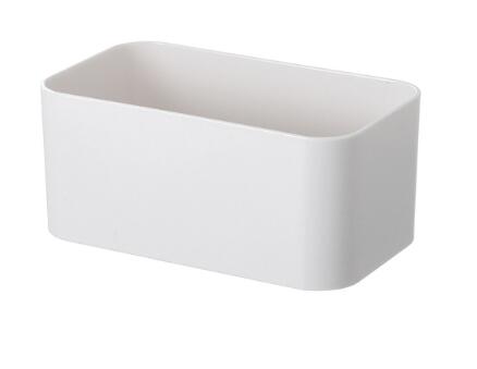 Kitchen Under Sink Storage Rack Spice Bottle Holder Organizer Shelf Bathroom Organizer Stand Wall-mounted Plastic Chopstick Box: B WHITE S