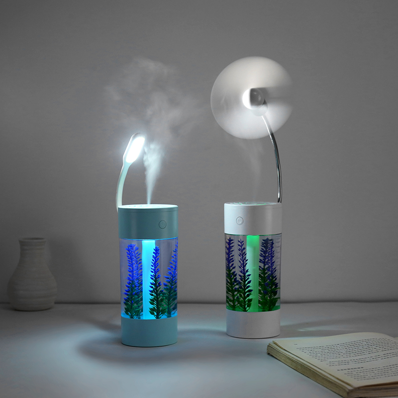 3 in 1 lavendel luftfugter æterisk olie diffuser aroma lampe led nat lys usb blæser aromaterapi bil luftfrisker