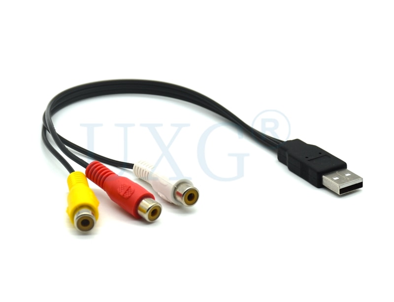 Adaptador USB macho a 3 RCA hembra, convertidor de Audio, Cable de vídeo AV A/V, Cable USB a RCA para HDTV, TV, Cable de televisión, 1 ud.