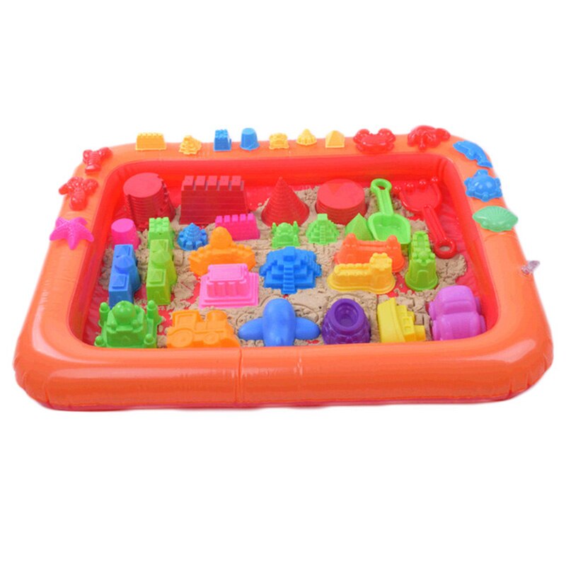 Multi-function Inflatable Sand Tray Inflatable Sandbox For Children Kids Indoor Playing Sand Clay Color Mud Toys Accessories