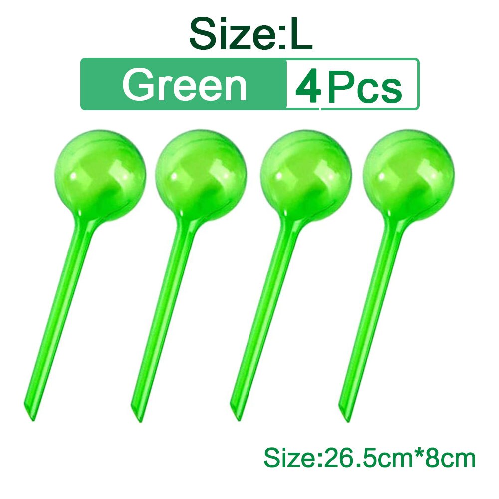 1/4/10 PCS Automatic Plant Watering Bulbs Self Watering Balls House Garden Water Can Houseplant Device Drip Irrigation System: L Green 4Pcs