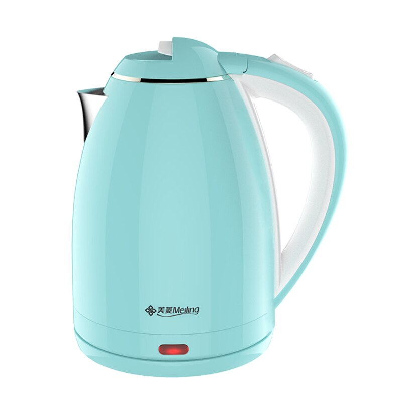 MeiLing Smart Waterkoker Dubbele Laag Isolatie Themos Elektrische Waterkoker 304 Roestvrij Staal Snelle Verwarming Waterkoker: Light Green
