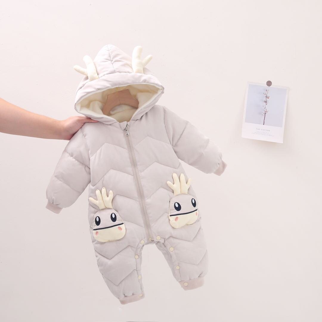 Baby Boy Kleding Snowsuit Baby Meisje Winter Kleding Jas 0-2 Jaar Baby Jumpsuit Overalls Peuter Jas 60: Beige / 6m-9m