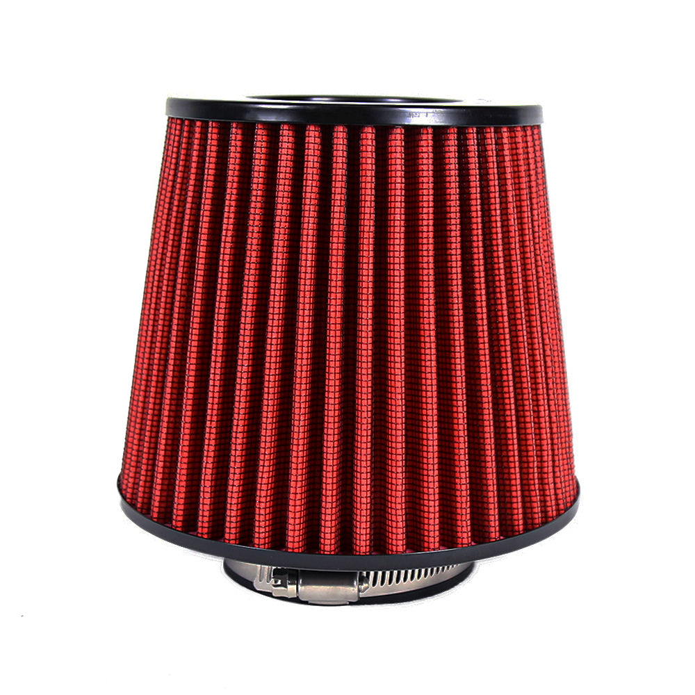 Filtro de aire seco Universal, cono de admisión de aire, de repuesto, color negro y rojo, 3 ", 76mm, 3,5", 89mm