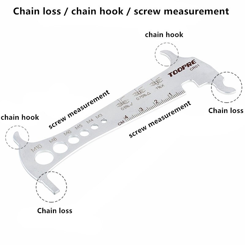 TOOPRE mountain bike / road car chain measuring ruler wear gauge measuring chain ruler caliper inspection tool