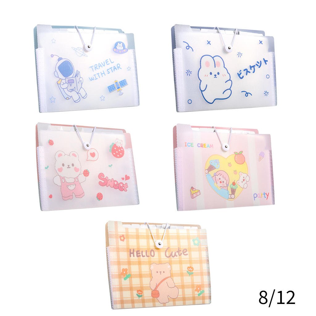 Cute A4 File Organizer Document Organizer Desktop Organizer File Folder for Kids Students