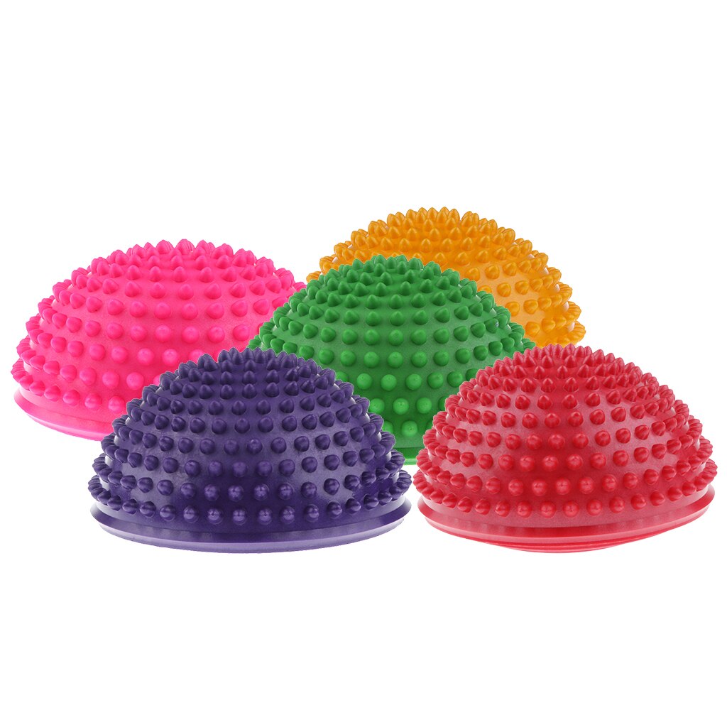 5 piezas media pelota para Yoga equilibrio Pods -Hedgehog Styled equilibrio medio abombado para niños-Hedgehog Styled mejorar el equilibrio